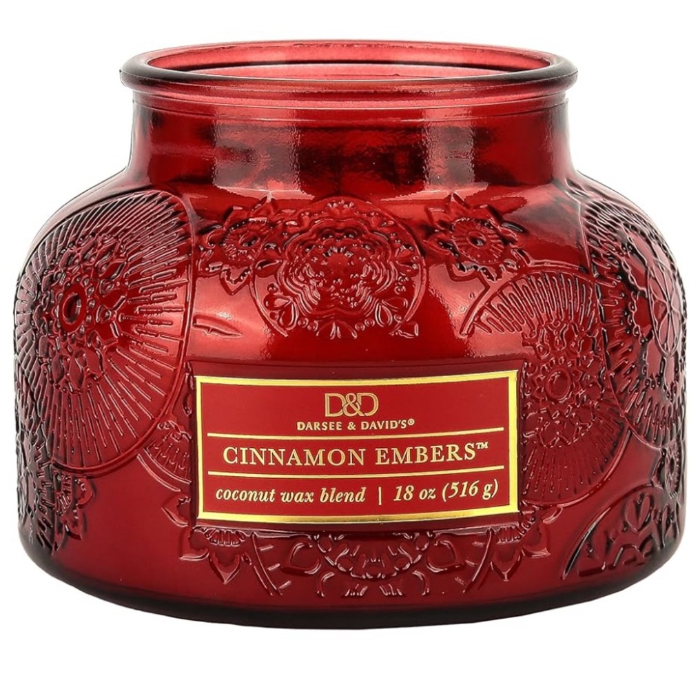 Mardel Red Embossed Candle Jar